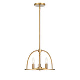 Abbott 3 Light Vibrant Gold Mini Chandelier Crystorama