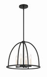 Abbott 4 Light Black Chandelier Crystorama