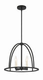 Abbott 4 Light Black Chandelier Crystorama