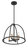 Abbott 4 Light Black Chandelier Crystorama