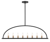 Abbott 8 Light Black Linear Chandelier Crystorama