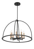 Abbott 8 Light Black Chandelier Crystorama