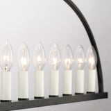 Abbott 11 Light Black Linear Chandelier Crystorama