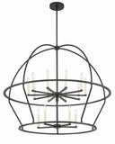 Abbott 15 Light Black Chandelier Crystorama