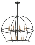 Abbott 15 Light Black Chandelier Crystorama