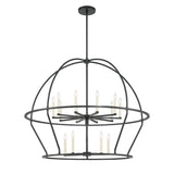 Abbott 15 Light Black Chandelier Crystorama