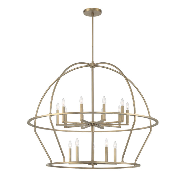 Abbott 15 Light Vibrant Gold Chandelier Crystorama