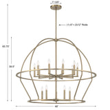 Abbott 15 Light Vibrant Gold Chandelier Crystorama