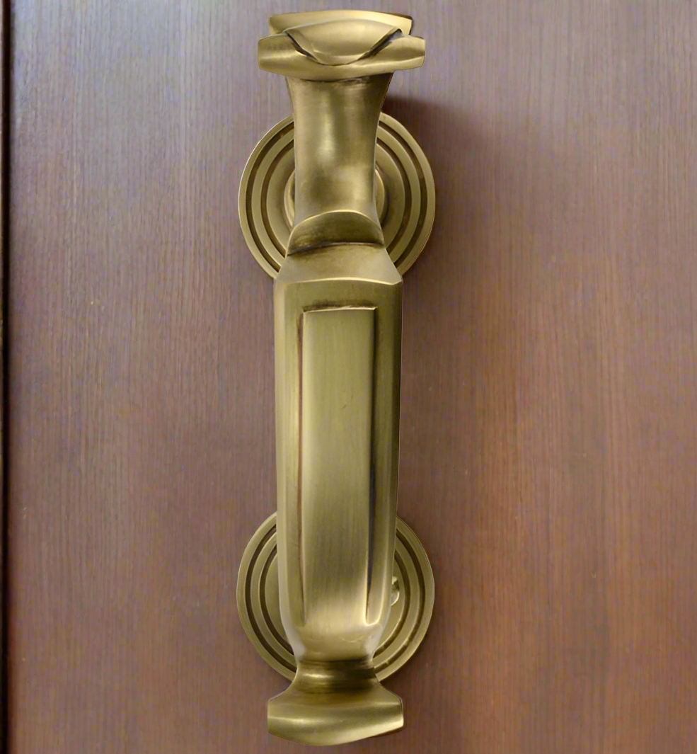 Traditional 8 Inch Brass Doctor's Door Knocker (Several Finishes Available) COPPER MOUNTAIN HARDWARE