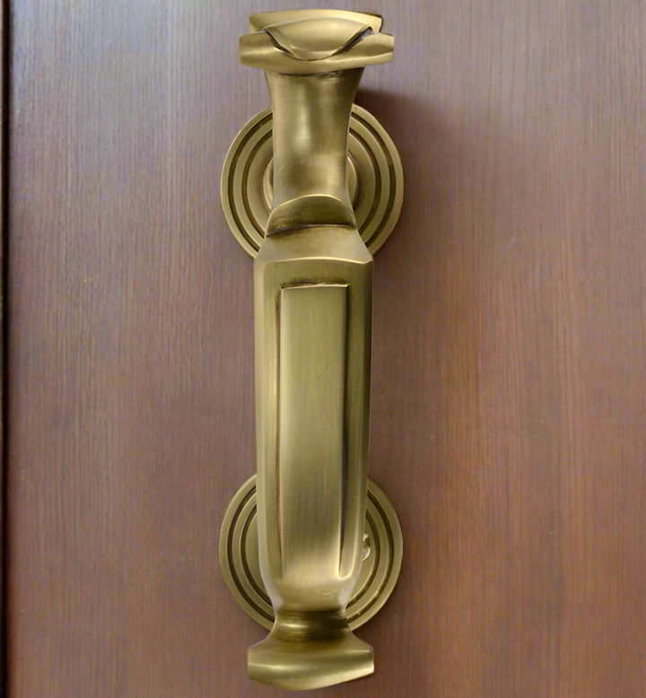 Traditional 8 Inch Brass Doctor's Door Knocker (Several Finishes Available) COPPER MOUNTAIN HARDWARE