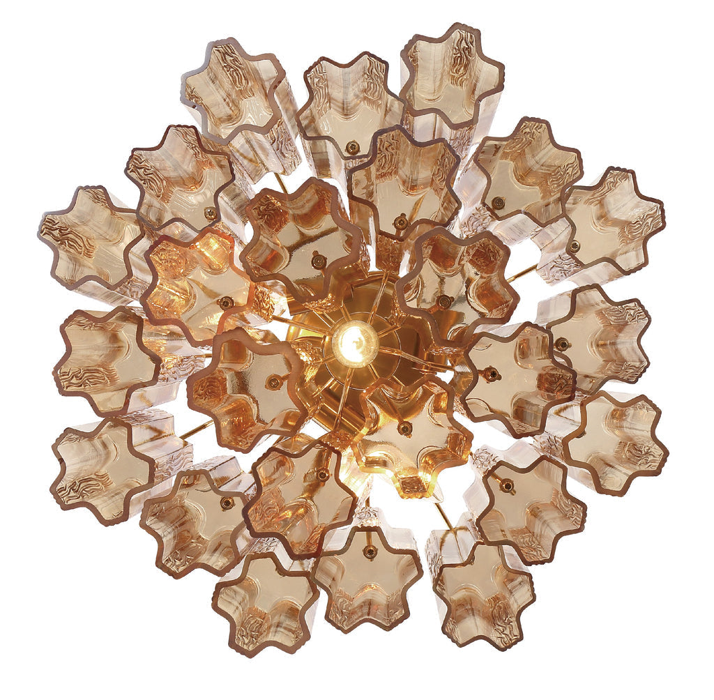 Crystorama Crystorama Addis 4 Light Aged Brass Semi Flush Mount