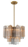 Addis 4 Light Aged Brass Chandelier Crystorama