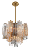 Addis 4 Light Aged Brass Chandelier Crystorama