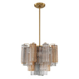 Addis 4 Light Aged Brass Chandelier Crystorama