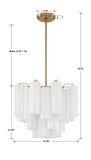 Addis 4 Light Aged Brass Chandelier Crystorama