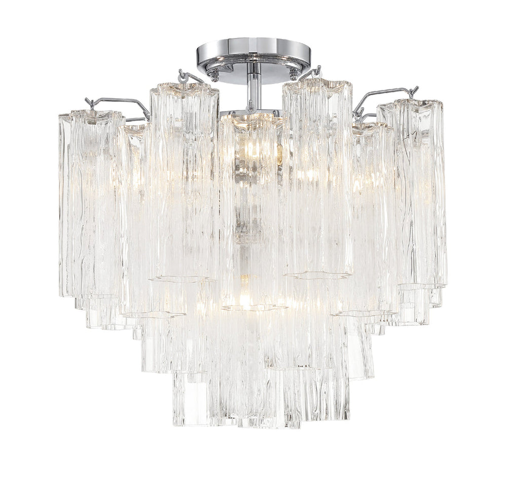 Crystorama Crystorama Addis 4 Light Polished Chrome Semi Flush Mount