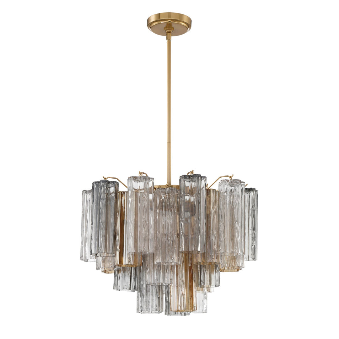 Addis 6 Light Aged Brass Chandelier Crystorama