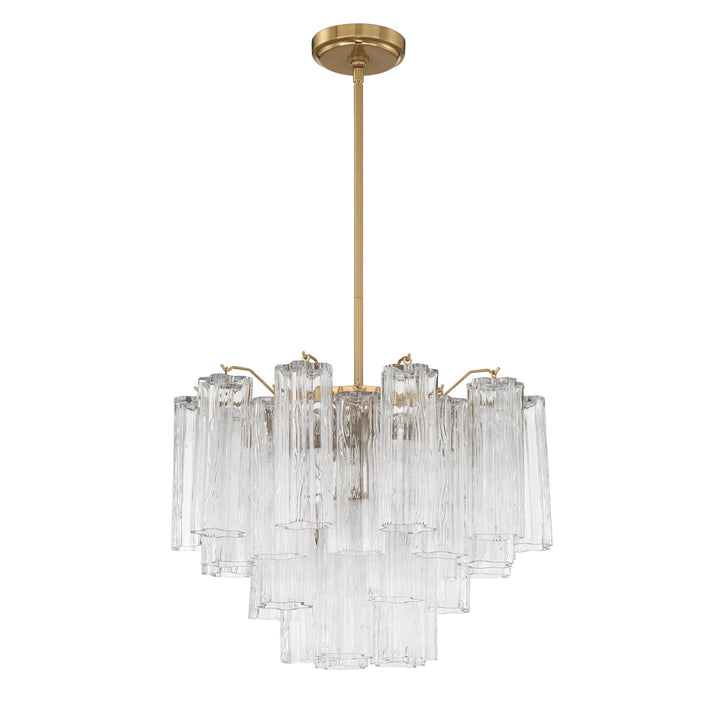 Addis 6 Light Aged Brass Chandelier Crystorama