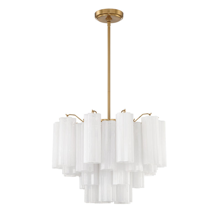 Addis 6 Light Aged Brass Chandelier Crystorama