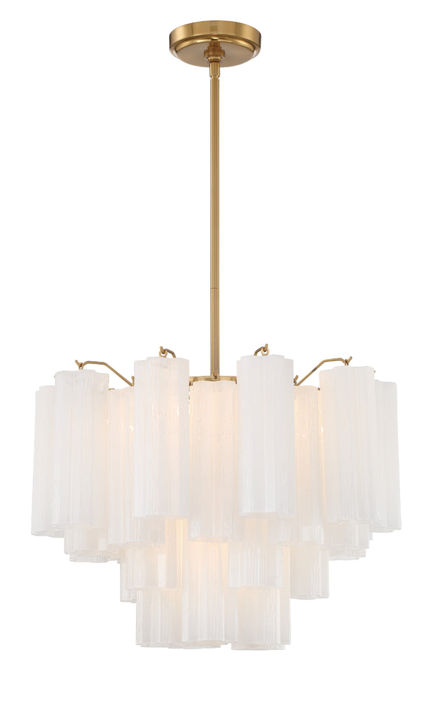 Addis 6 Light Aged Brass Chandelier Crystorama