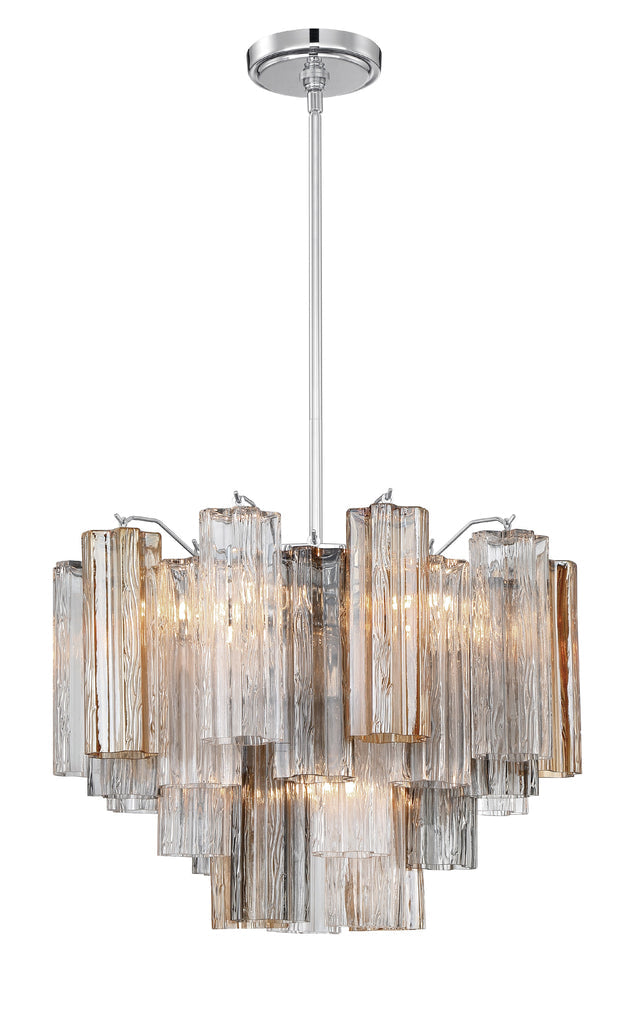 Addis 6 Light Polished Chrome Chandelier Crystorama