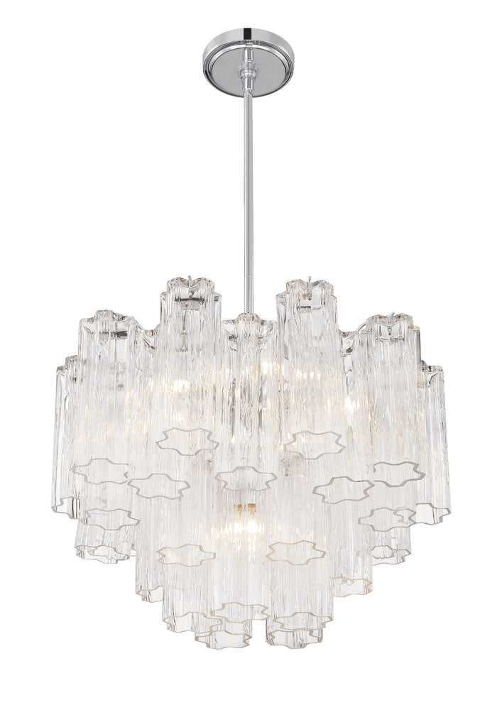 Addis 6 Light Polished Chrome Chandelier Crystorama