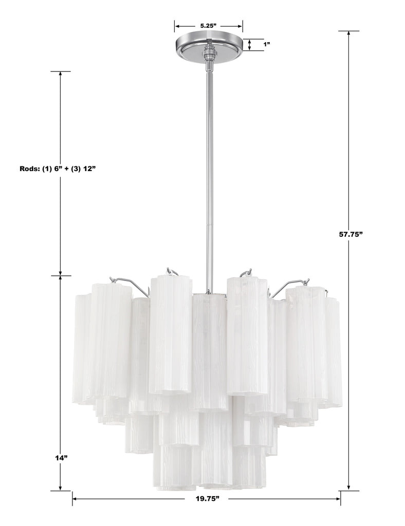 Addis 6 Light Polished Chrome Chandelier Crystorama