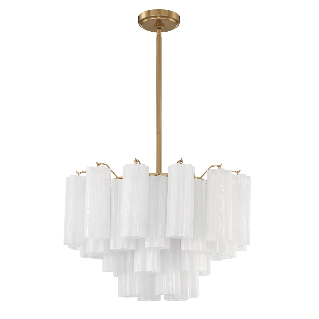 Addis 9 Light Aged Brass Chandelier Crystorama