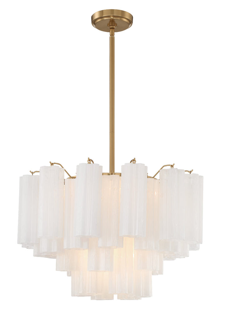 Addis 9 Light Aged Brass Chandelier Crystorama