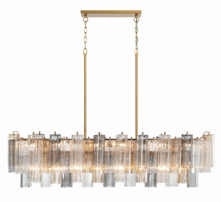 Addis 14 Light Aged Brass Chandelier Crystorama