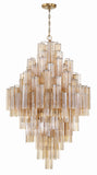 Addis 20 Light Aged Brass Chandelier Crystorama