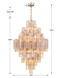 Addis 20 Light Aged Brass Chandelier Crystorama