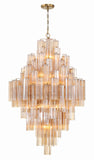 Addis 20 Light Aged Brass Chandelier Crystorama