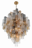 Addis 20 Light Aged Brass Chandelier Crystorama