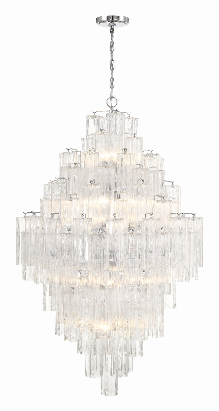 Addis 20 Light Polished Chrome Chandelier Crystorama