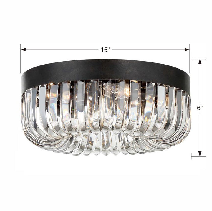 Crystorama Crystorama Alister 5 Light Charcoal Bronze Flush Mount