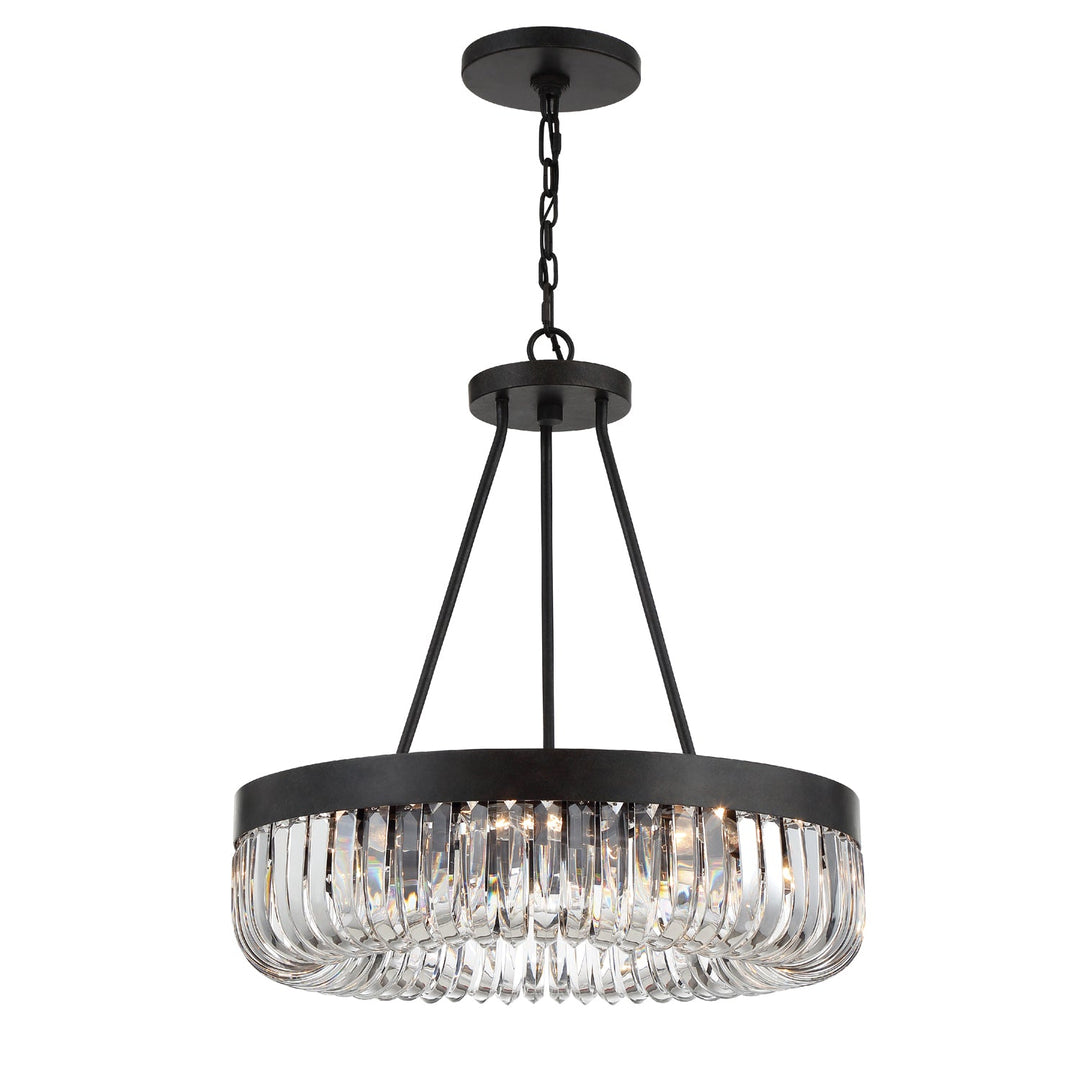 Alister 8 Light Charcoal Bronze Chandelier Crystorama