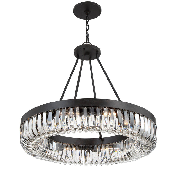 Alister 10 Light Charcoal Bronze Chandelier Crystorama