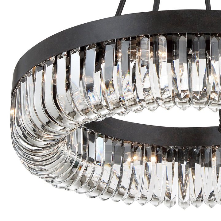 Alister 10 Light Charcoal Bronze Chandelier Crystorama