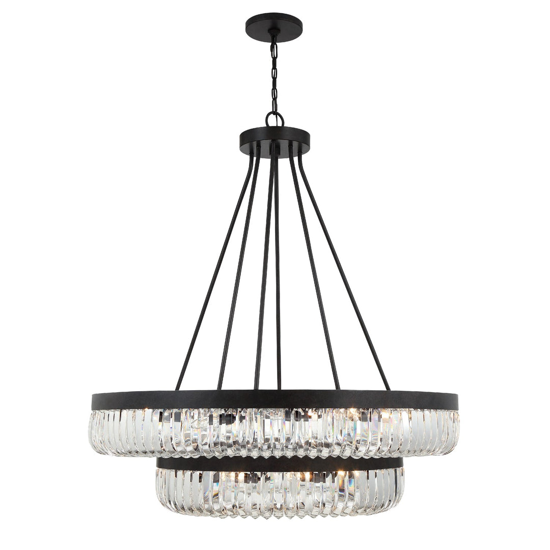 Alister 26 Light Charcoal Bronze Chandelier Crystorama