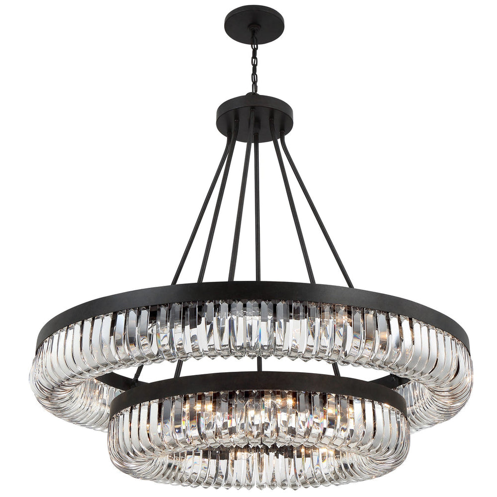 Alister 26 Light Charcoal Bronze Chandelier Crystorama