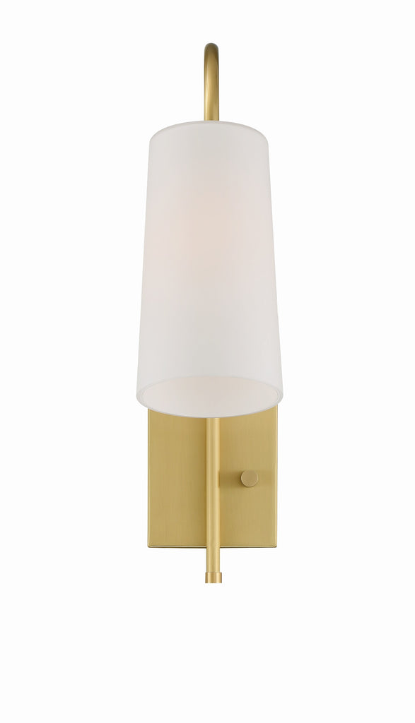 Alexa 1 Light Aged Brass Task Sconce Crystorama