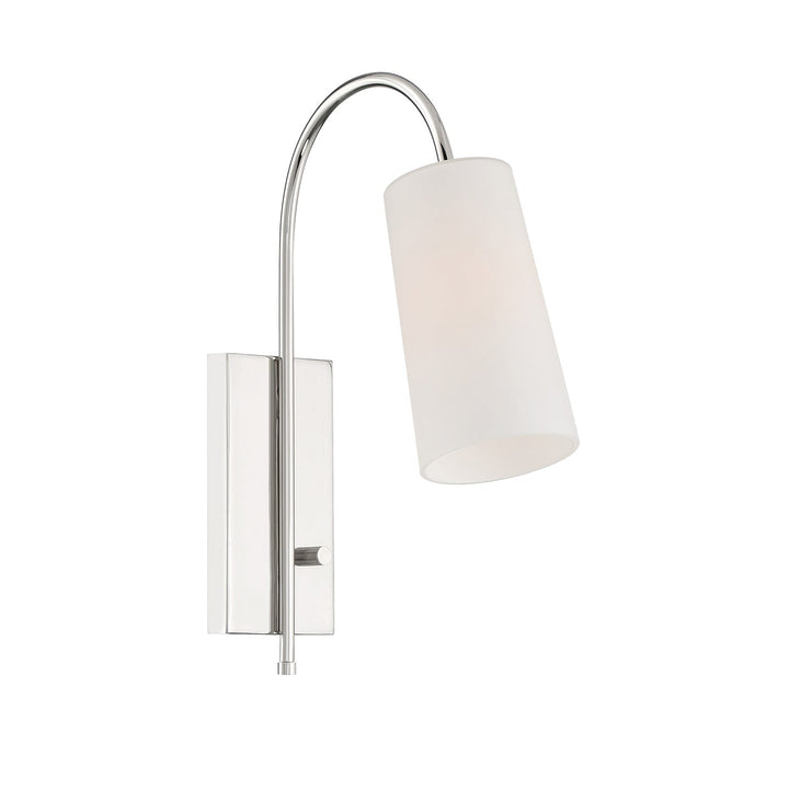 Alexa 1 Light Polished Nickel Task Sconce Crystorama