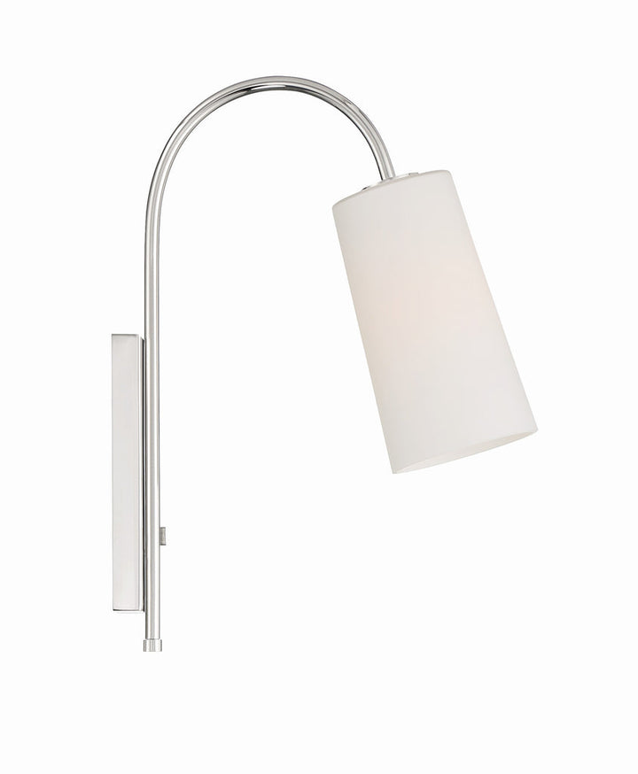 Alexa 1 Light Polished Nickel Task Sconce Crystorama