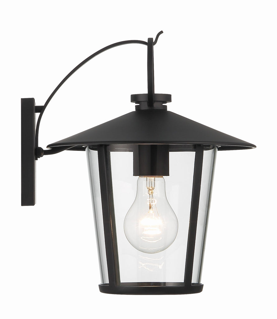 Andover 1 Light Matte Black Outdoor Sconce Crystorama