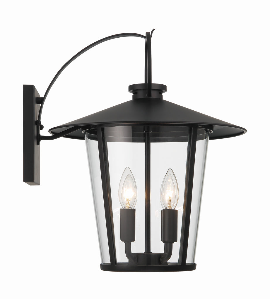 Andover 4 Light Matte Black Outdoor Sconce Crystorama