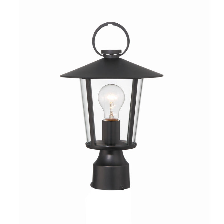 Crystorama Crystorama Andover 1 Light Matte Black Outdoor Post