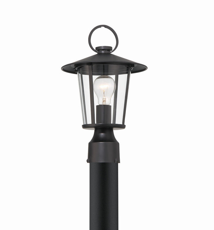 Crystorama Crystorama Andover 1 Light Matte Black Outdoor Post