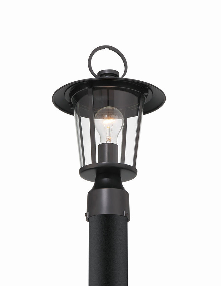 Crystorama Crystorama Andover 1 Light Matte Black Outdoor Post