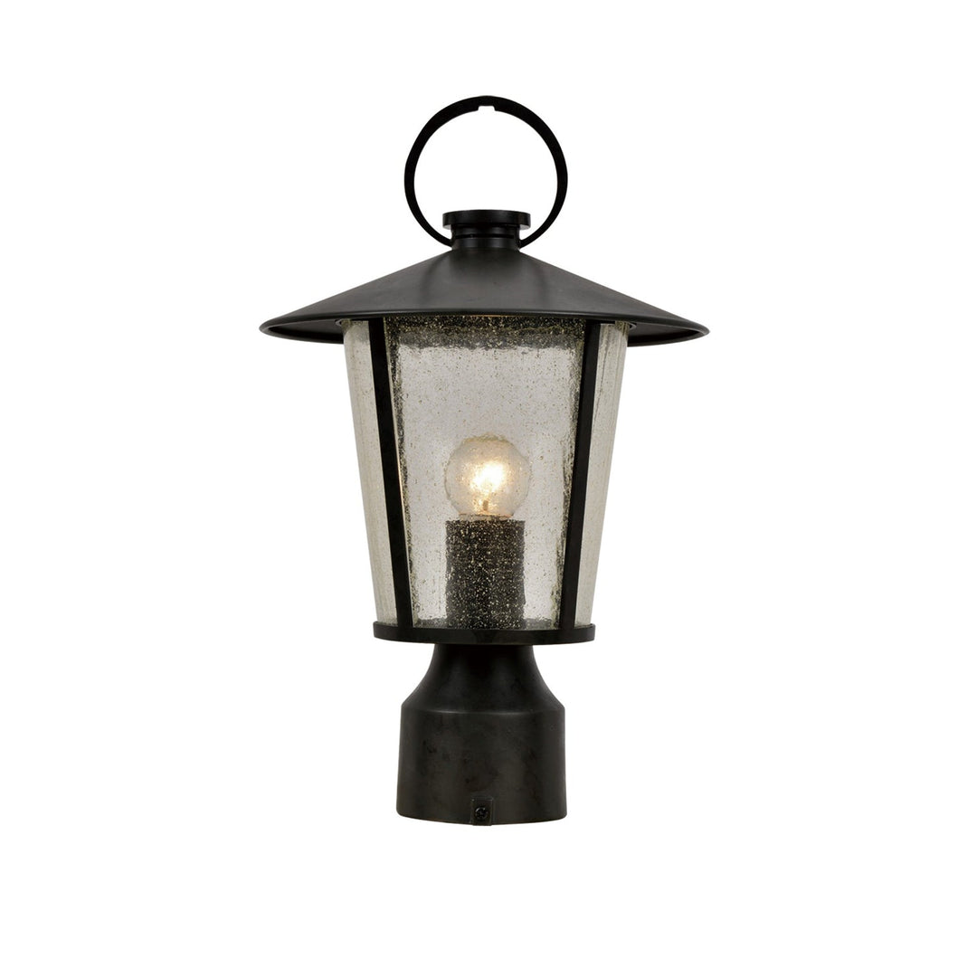 Crystorama Crystorama Andover 1 Light Matte Black Outdoor Post